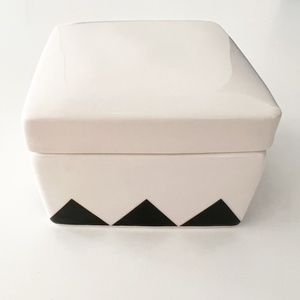 J.Crew Geometric Minimalist Ceramic Trinket Jewelry Keepsake Box